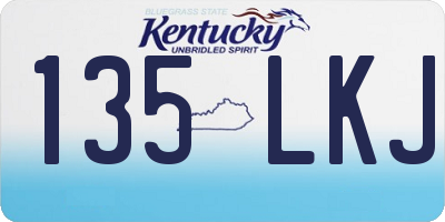KY license plate 135LKJ