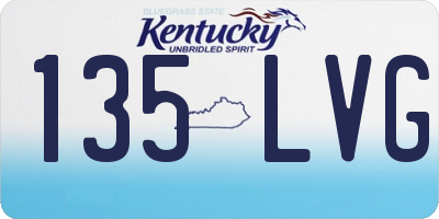 KY license plate 135LVG