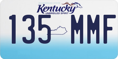 KY license plate 135MMF
