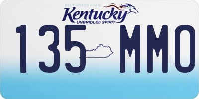 KY license plate 135MMO
