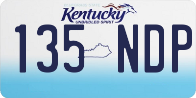 KY license plate 135NDP