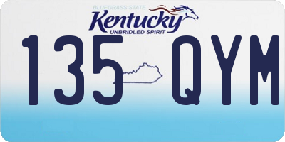 KY license plate 135QYM