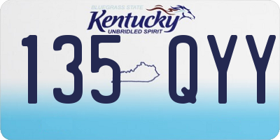 KY license plate 135QYY