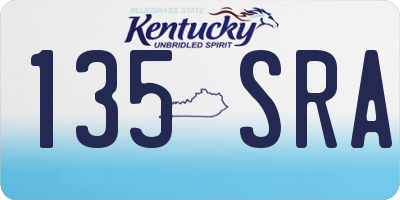 KY license plate 135SRA