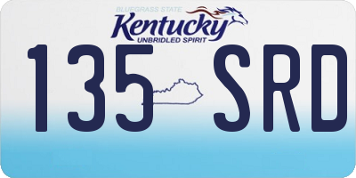 KY license plate 135SRD