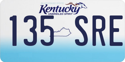 KY license plate 135SRE