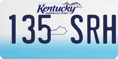 KY license plate 135SRH