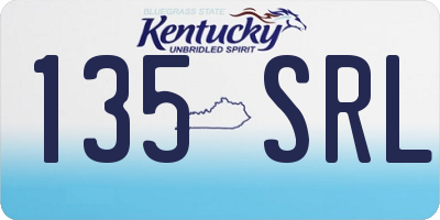 KY license plate 135SRL