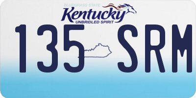 KY license plate 135SRM