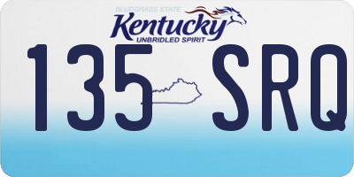 KY license plate 135SRQ