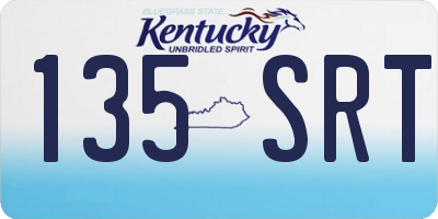 KY license plate 135SRT