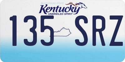 KY license plate 135SRZ