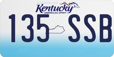 KY license plate 135SSB