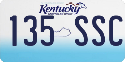 KY license plate 135SSC