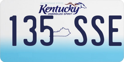 KY license plate 135SSE