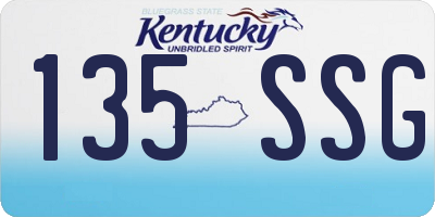 KY license plate 135SSG
