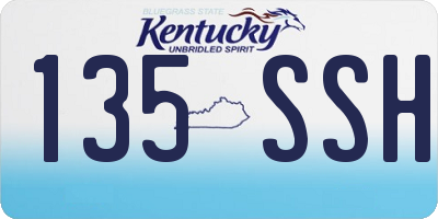 KY license plate 135SSH