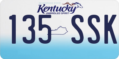 KY license plate 135SSK