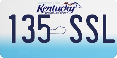 KY license plate 135SSL