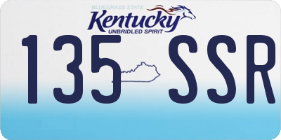 KY license plate 135SSR