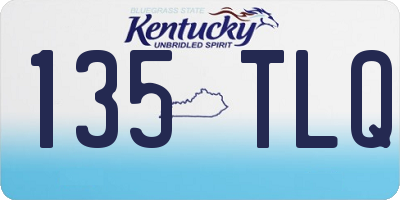 KY license plate 135TLQ