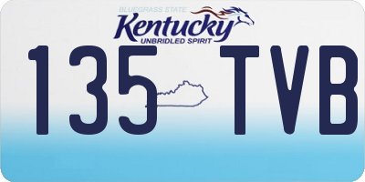 KY license plate 135TVB