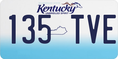 KY license plate 135TVE