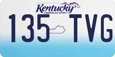 KY license plate 135TVG