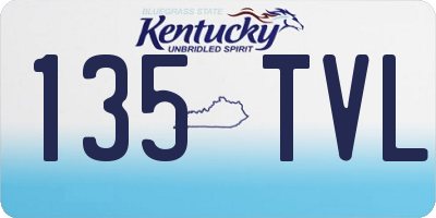 KY license plate 135TVL