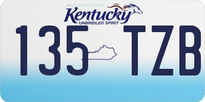 KY license plate 135TZB