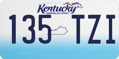 KY license plate 135TZI