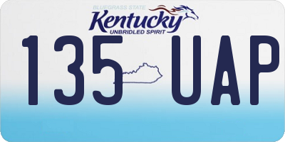 KY license plate 135UAP