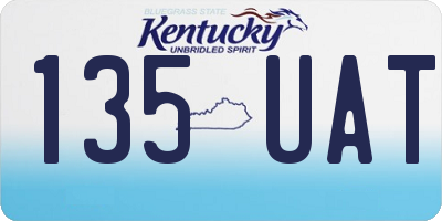 KY license plate 135UAT