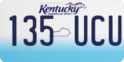 KY license plate 135UCU