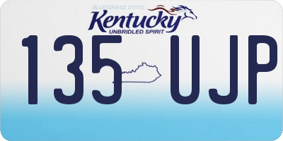 KY license plate 135UJP