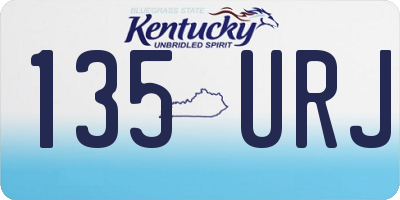 KY license plate 135URJ
