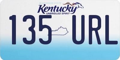 KY license plate 135URL