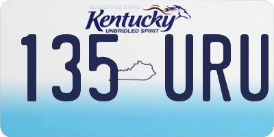 KY license plate 135URU