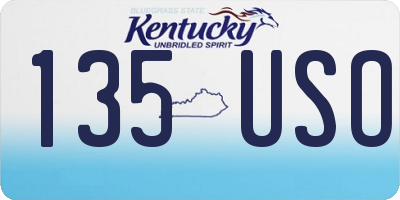 KY license plate 135USO