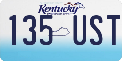 KY license plate 135UST