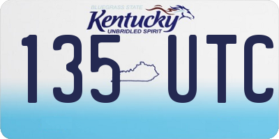 KY license plate 135UTC