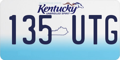 KY license plate 135UTG