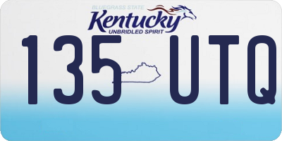 KY license plate 135UTQ
