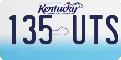 KY license plate 135UTS