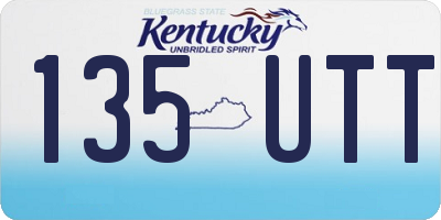 KY license plate 135UTT