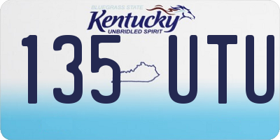 KY license plate 135UTU
