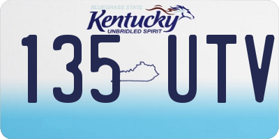 KY license plate 135UTV