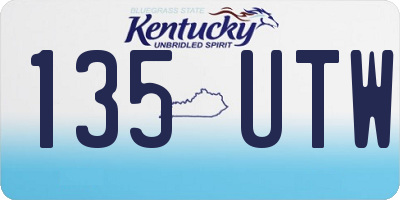 KY license plate 135UTW