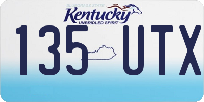 KY license plate 135UTX