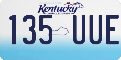 KY license plate 135UUE